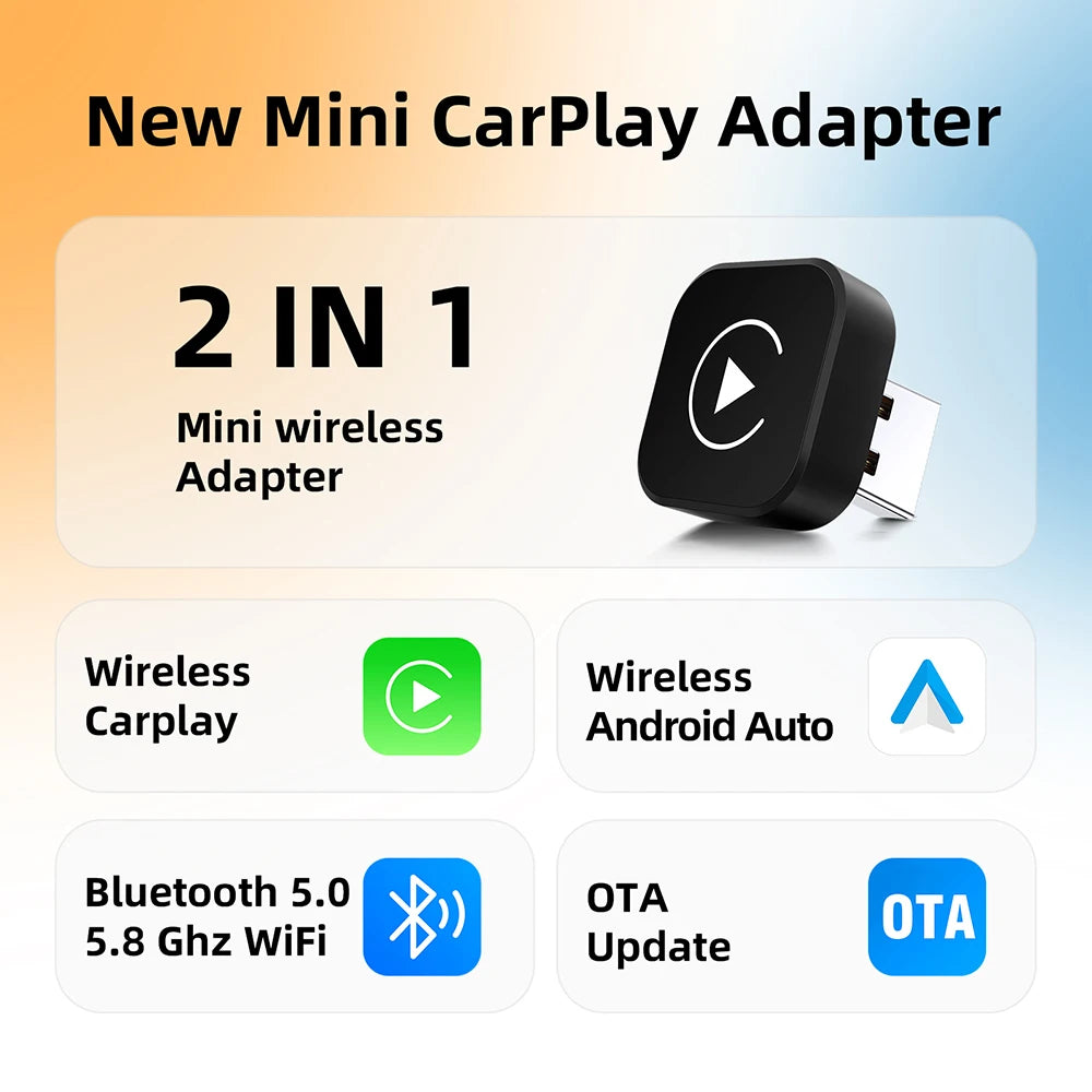 Wireless CarPlay & Android Auto Smart Adapter